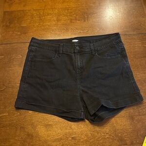 Old Navy Women's Black Denim Jean Shorts 16